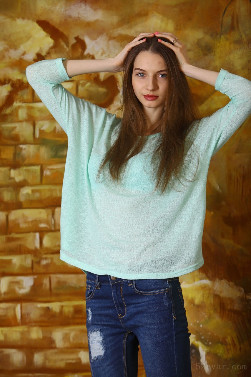 Marina蓝色牛仔写真